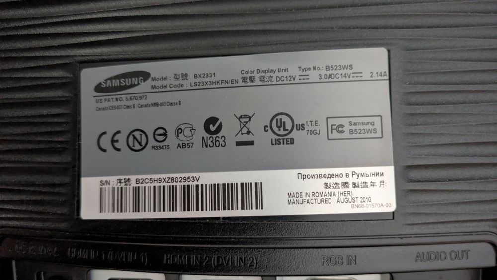Monitor Samsung 60cm64862654457218123