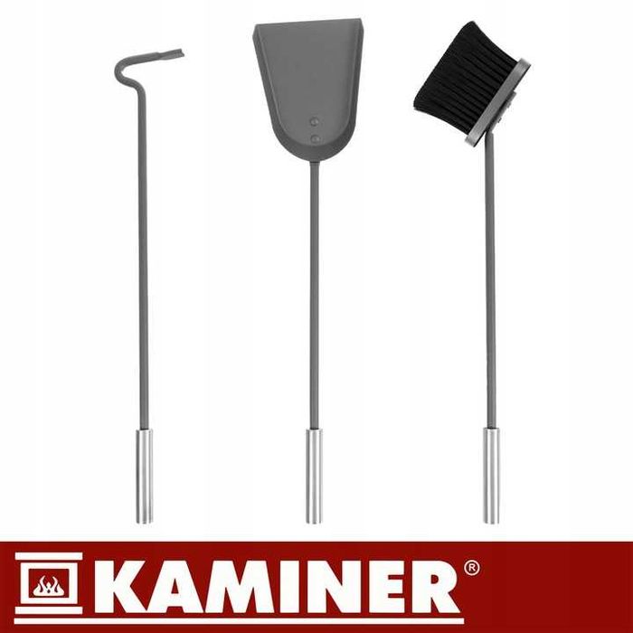 Przybory Kominkowe Akcesoria do Kominka Pieca Loft Stalowe NOWE Stojak