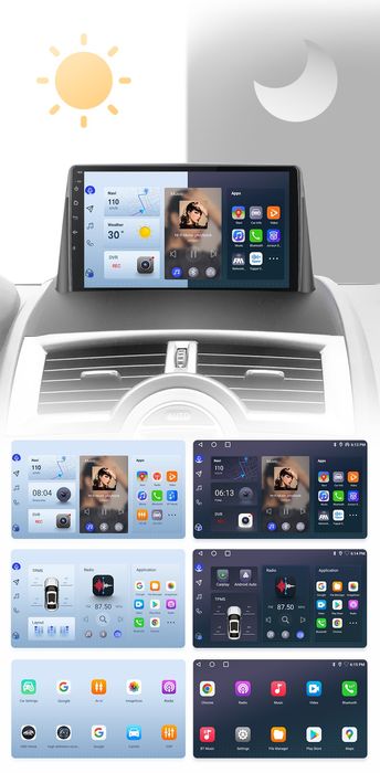 Rádio 9" android 2/32GB Renault Megane 2 CARPLAY WIFI GPS Novo