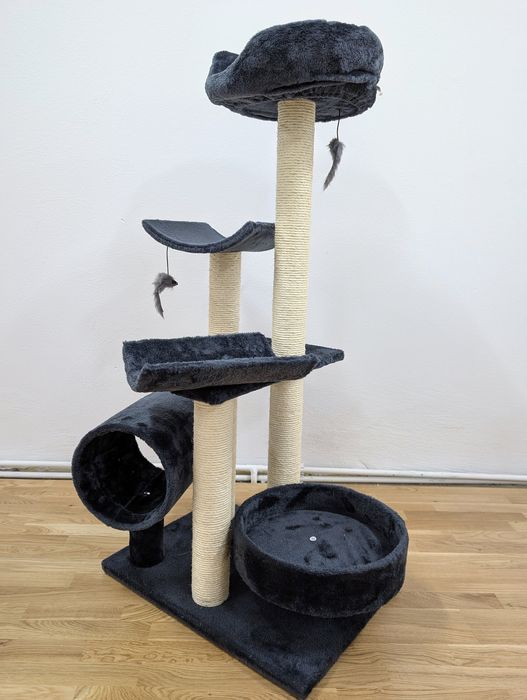 Penelope Drapak dla Kota Ciemnoszary 55x40x116cm ŚREDNIEJ WIELKOŚCI NO