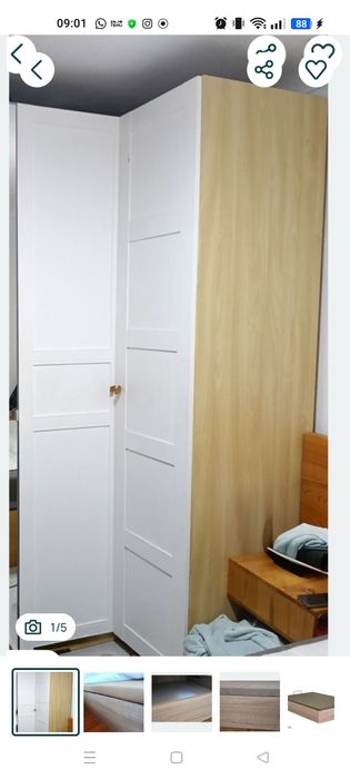 Roupeiro de canto ja desmontado