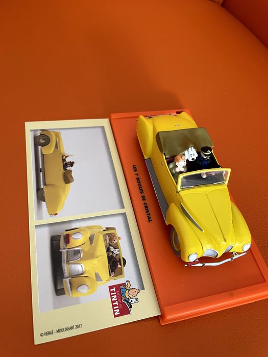 Carro miniatura de coleção Tintin com certificado