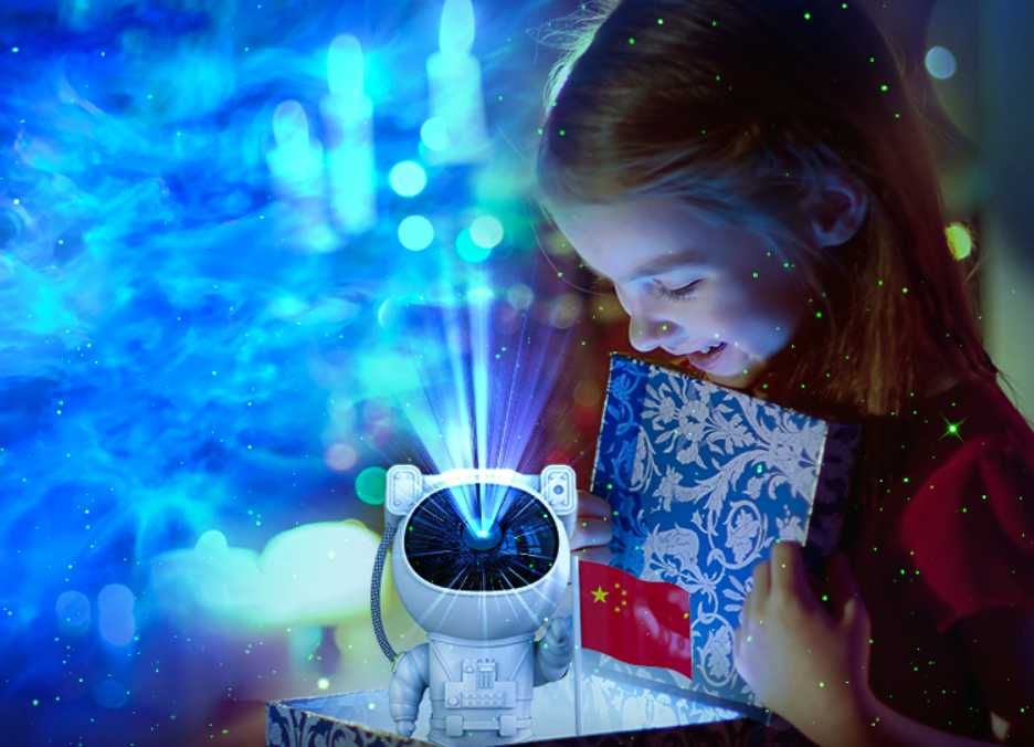Projektor gwiazd lampka nocna led astronauta dla dzieci rzutnik pilot