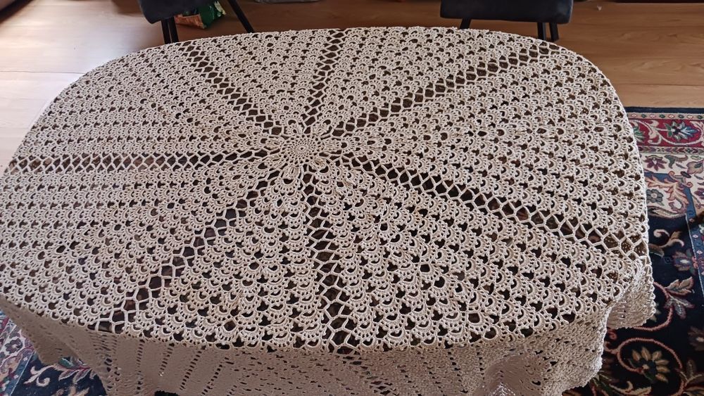 Toalha de Renda creme