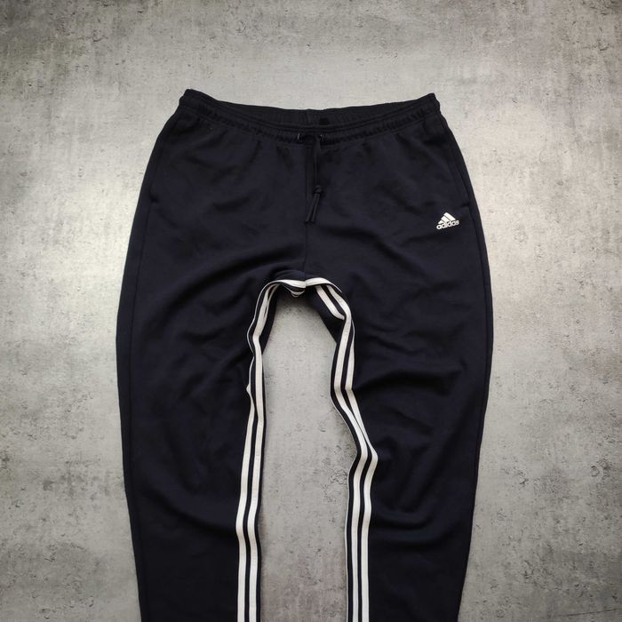 MĘSKIE Spodnie Dresowe DRESY Sportowe Bawełna Adidas Granat ClimaCool