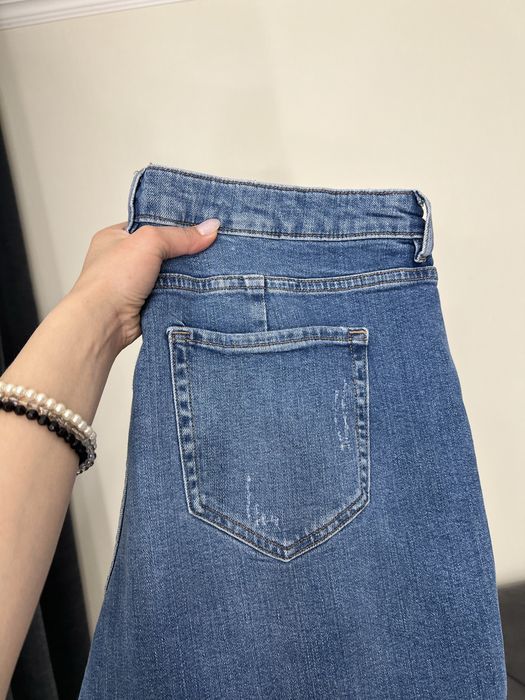 18 розмір джинси мом укорочені mom висока посадка тягнуться