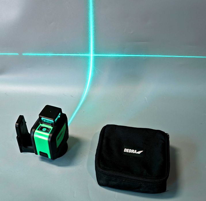 Laser Krzyżowy 360° Multilaser 1D zielony Dedra MC0905 30m IP54 Uchwyt