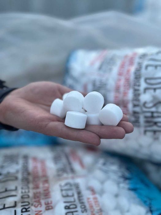 Сіль таблетована Румунія для фільтрів води, таблетована сіль