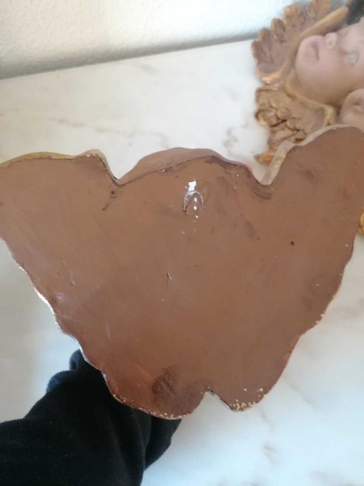 Escultura anjo pintado à mão pendurar