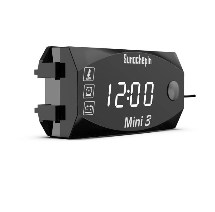 Вольтметр+Термометр+Годинник 12v для мотоцикла скутера авто 3в1 мото