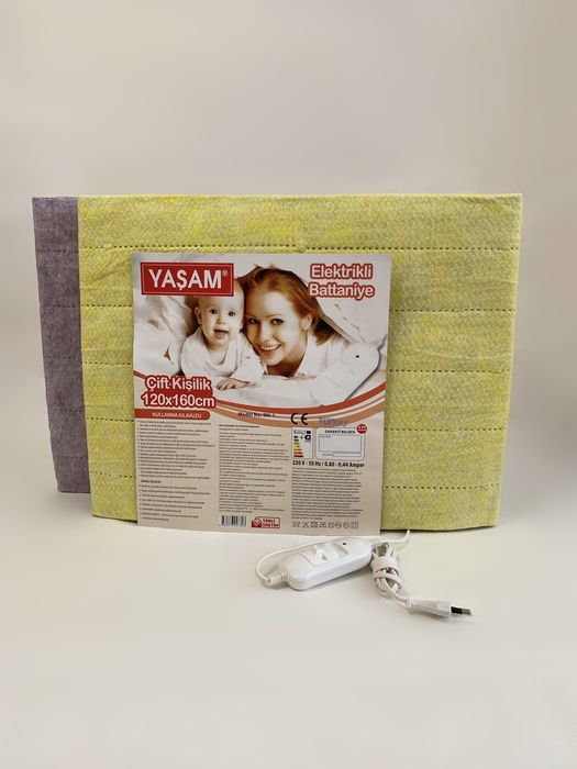 Простынь с подогревом цвет ЛИМОН. Электропростынь, 120х160 см простыня