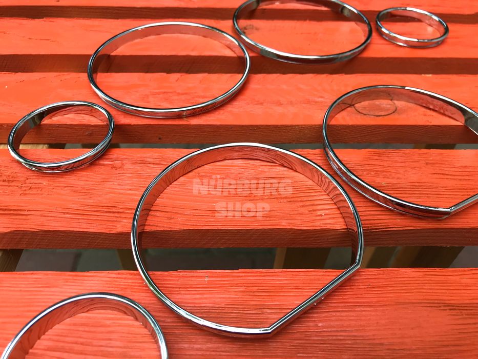 Серебристые кольца в приборную панель приборку BMW Е38 Е39 Е46 Е53 Е34