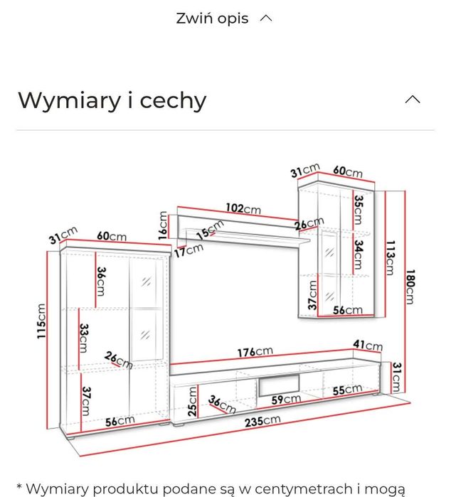 Meblościanka do salonu