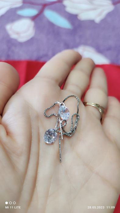 Сережки, серебро 925