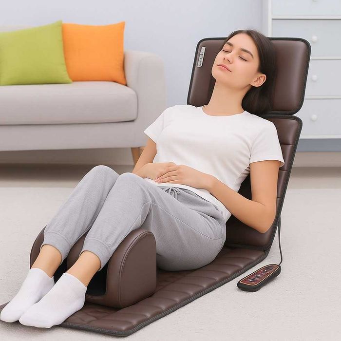 Електричний масажний матрац для спини шиї і ніг масажер з підігрівом