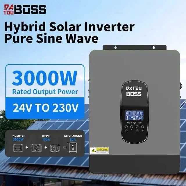 Гібридний сонячний інвертор DATOU BOSS 3,0 кВт, 24 В.