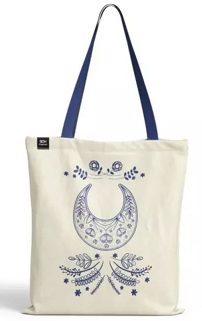 Torba bawełniana słowiańska motyw Lunula Tofa Tove, 38x41 cm