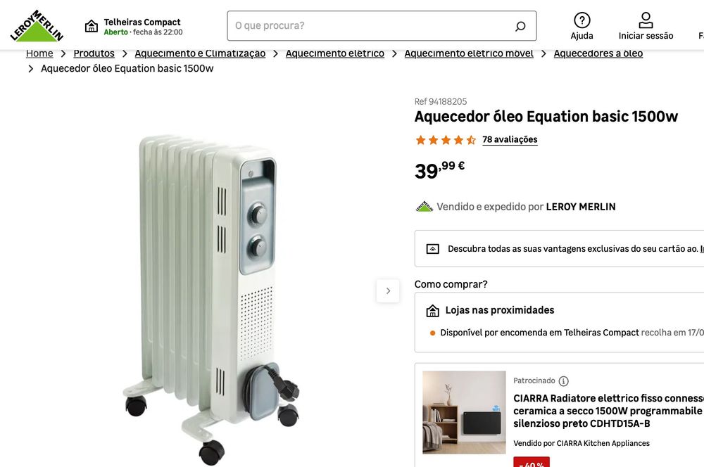3 Aquecedores- 30eu CADA