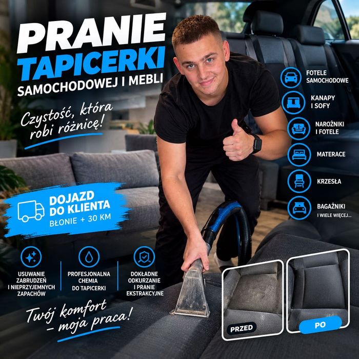 Pranie tapicerki, czyszczenie mebli (kanapy, sofy, narożniki, krzesła)