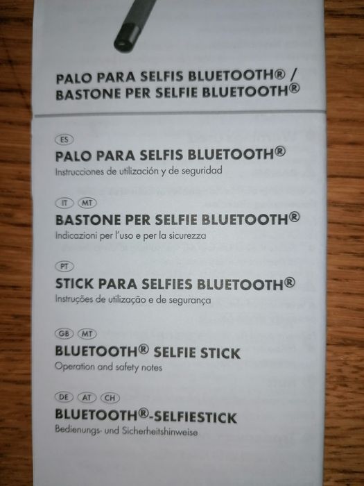 Stick para Selfies Bluetooth cabo rosa