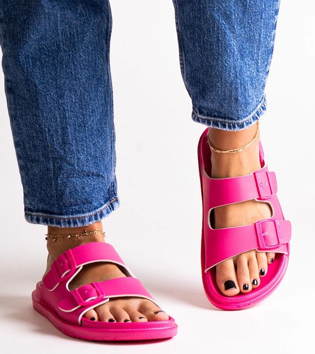 Ciemnoróżowe klapki Big Star NN274A754