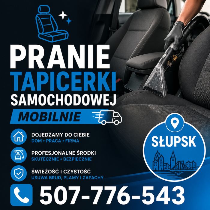 Pranie tapicerki mobilnie Slupsk i okolice