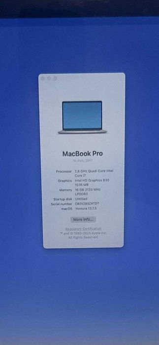 MacBook Pro 15" (A1707)