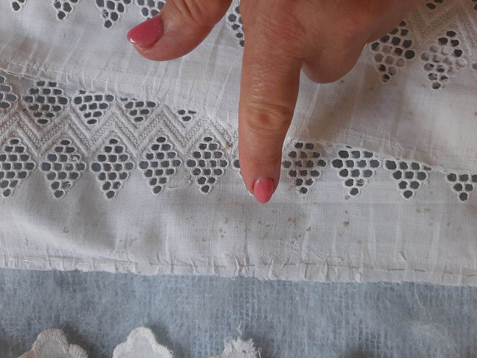 Tkanina haft angielski vintage, lata 50/60-te