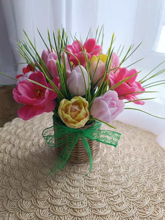 Квіти з мила. Ароматне мило ручної роботи.