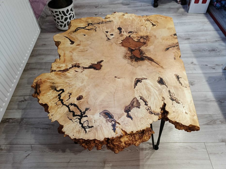 Stolik kawowy ława stół drewno naturalne klon loft