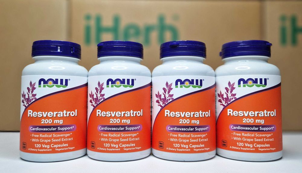 Натуральний ресвератрол NOW Foods Resveratrol, 200 мг, 60 та 120 шт