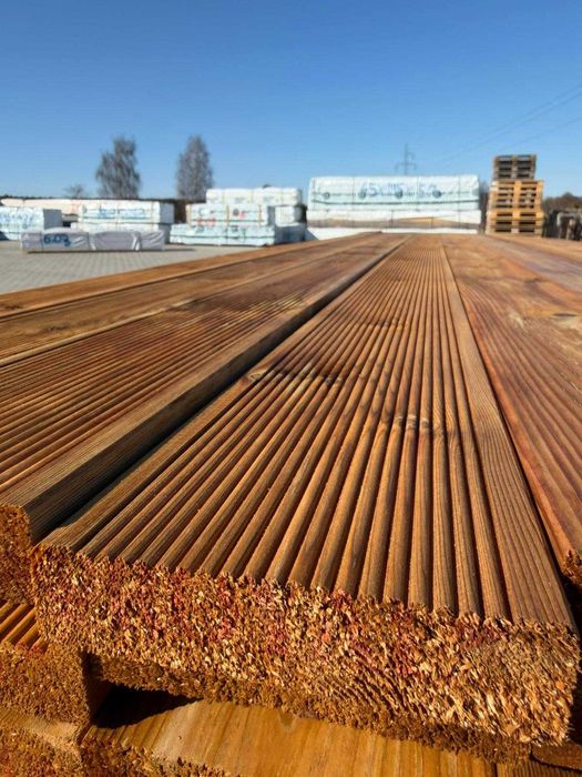 Ciśnieniowo Impregnowana Deska tarasowa Sosna