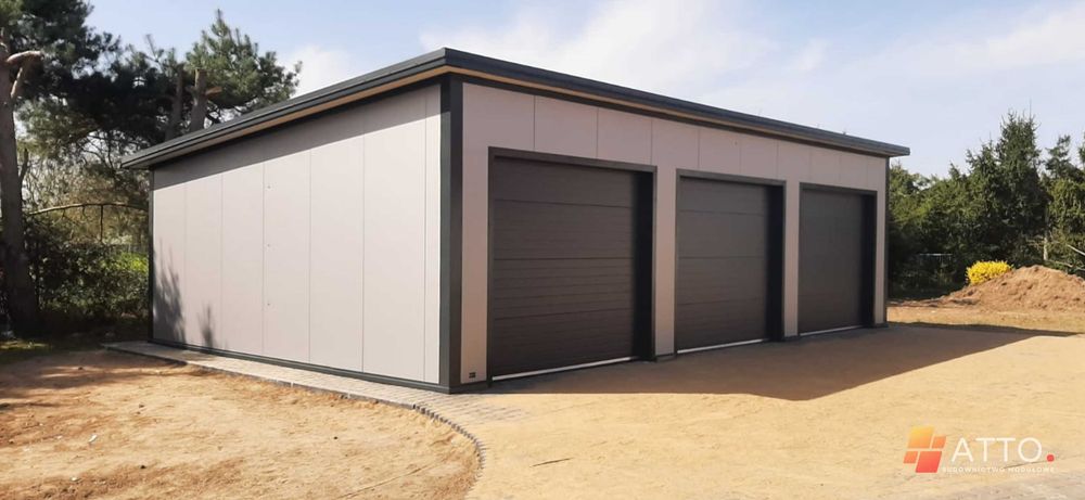 Garaż ocieplony PIR | Hala z płyty warstwowej | 6x8m / 5x7m | Zgłoszenie