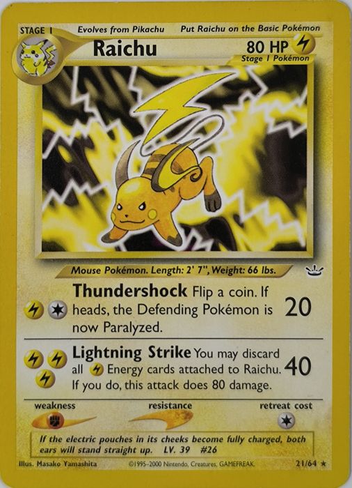 Carta Pokémon Raichu