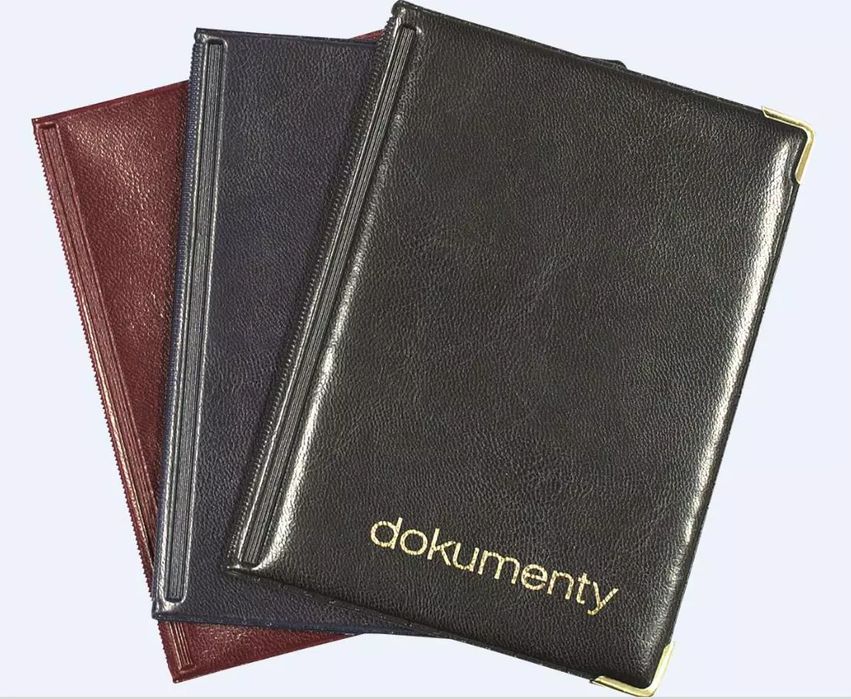 Okładka Na Dokumenty Duża Ekowinyl Czarny. Nowy Produkt