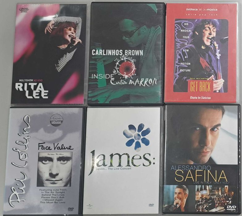 Pack nº 1 com 6 DVDs Musicais (Paul Macartney, Rita Lee, Pretenders)