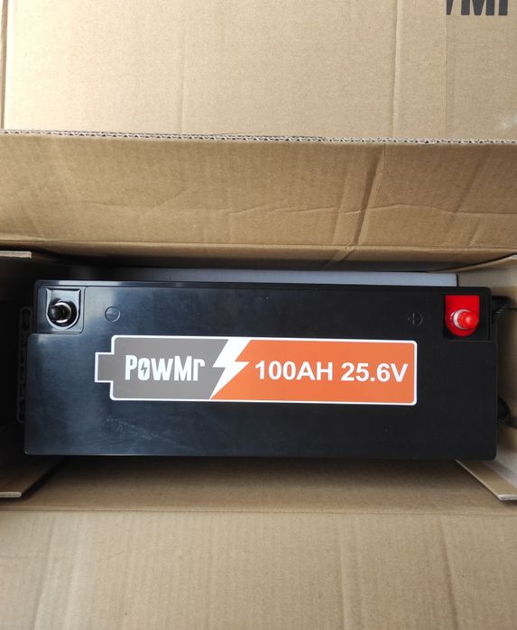 Акумулятор Lifepo4 PowMr 24V 100Ah, BMS. В наявності. Нова АКБ 25.6В