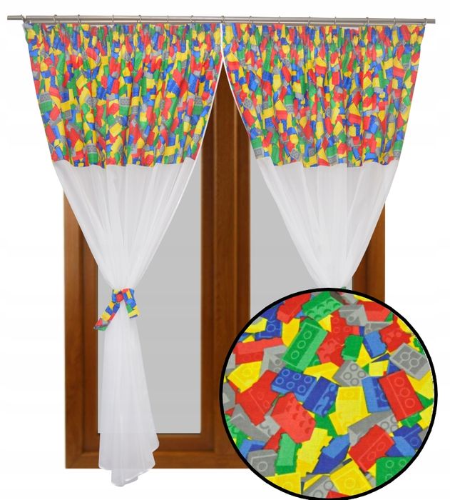 Firana Dziecięca Taras Klocki Jak Lego 300X250
