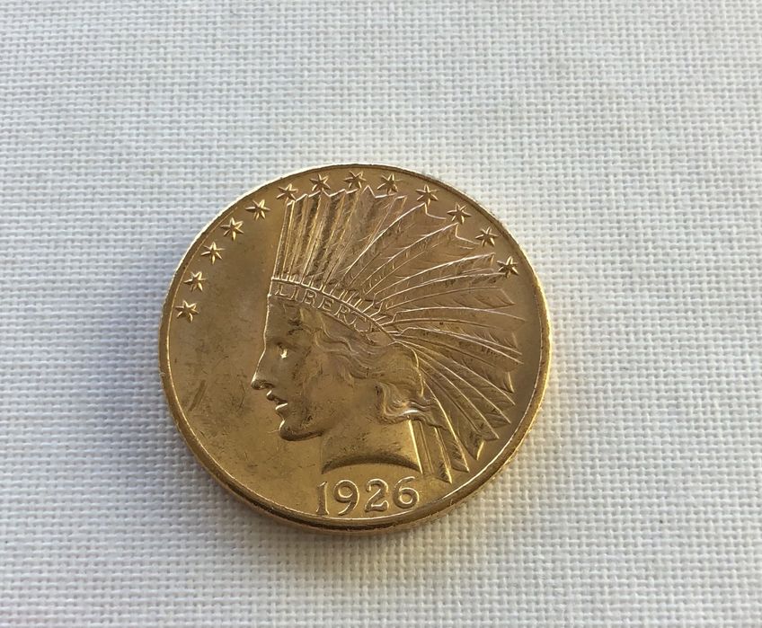 Moeda de ouro 10 dollars Cabeça de Indio