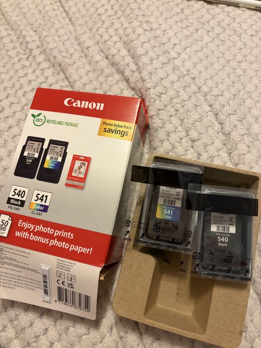 Puste tusze Canon 540 i 541