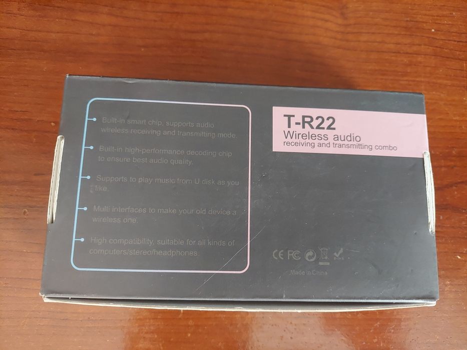 Бездротове аудіо приймач та передавач T-R22