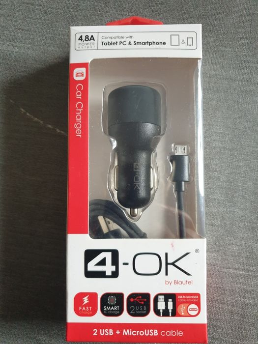 Carregador isqueiro 4OK 4.5A