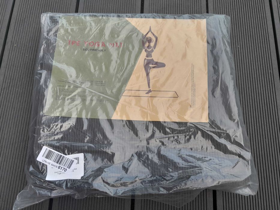 Mata do jogi składana TPE Yoga mat 183 x 61 cm nowa outlet