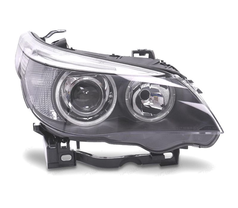 FARÓIS BI-XENON ANGEL EYES BMW E60 E61 05-07