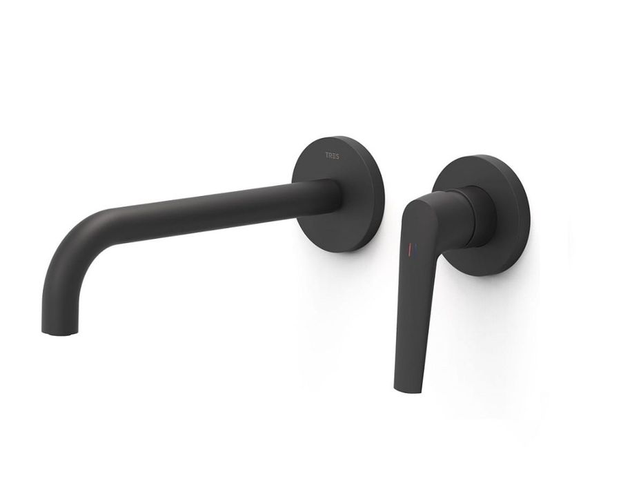 Tres fuji bateria podtynkowa umywalkowa czarny mat