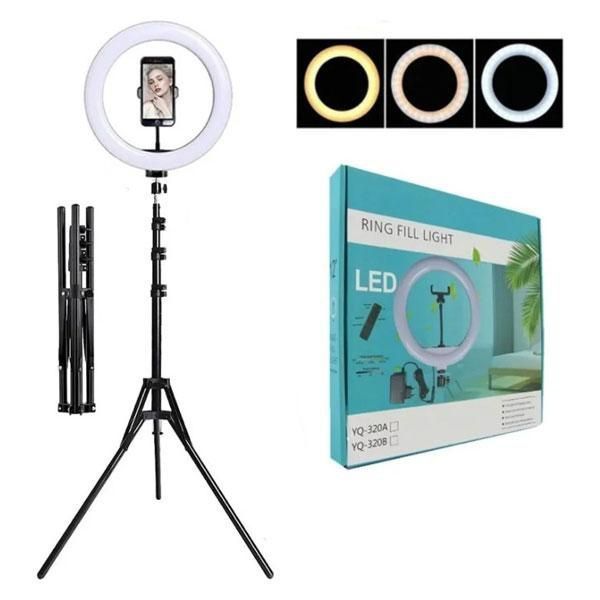 Набор блогера Тик-Тока 4в1 Штатив 2м,Лампа 26см,держатель для телефона