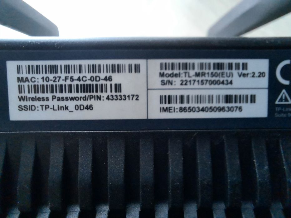 Router TP Link TL MR 150 GSM 4G LTE