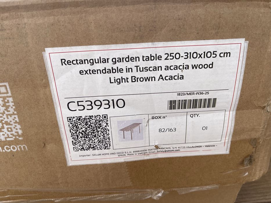Mesa extensivel de exterior Sklum Nova