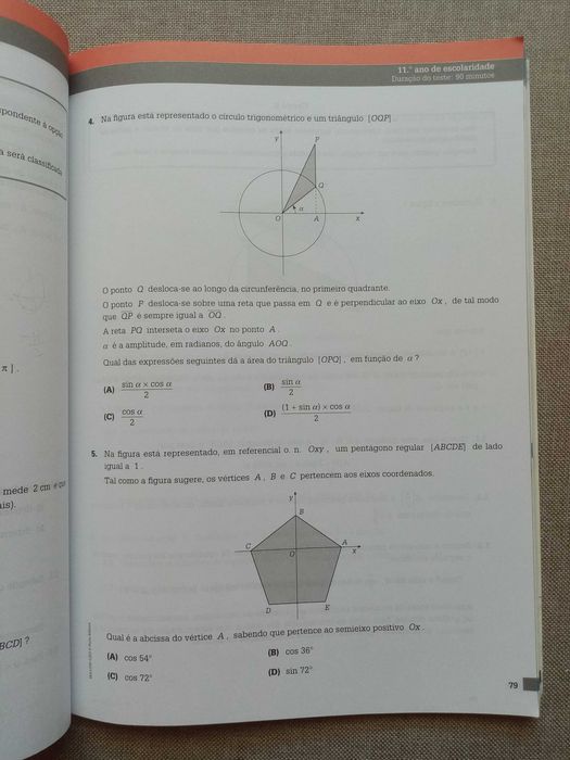 Manuais Matemática A 11º ano- Porto editora