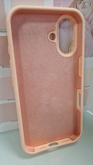 Silicone Lite Case do Iphone 16 brzoskwiniowy + szkło Gratis
